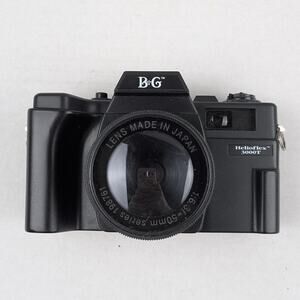 B&G Helioflex 3000T 35mm Film Camera 50mm Lens Japan Untested Vintage Black
